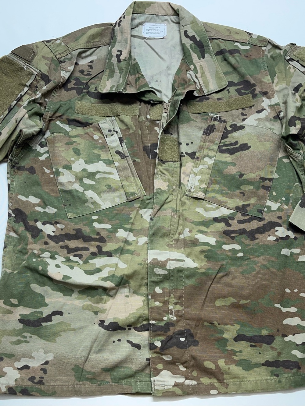 Army Combat Uniform Coat Mens Medium Regular Camo Jacket RipStop Scorpion